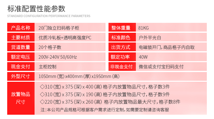 優(yōu)趣生活自動售賣機 獨立掃碼20門格子柜 無人新零售(圖4)