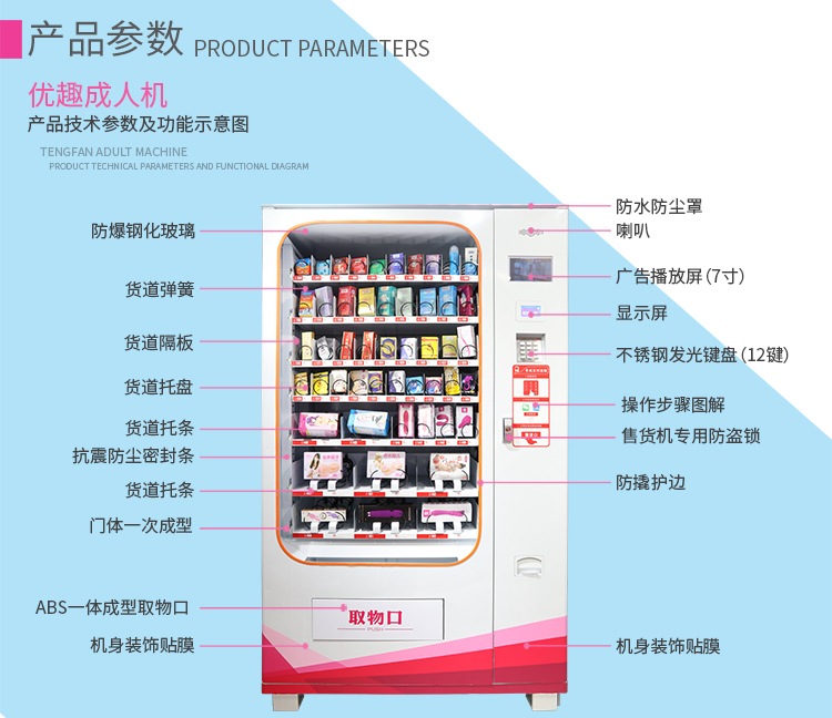 優(yōu)趣生活自動售賣成人用品機(jī) 情趣用品無人新零售(圖3)